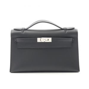 Hermes Hermès Kelly Mini Handbag in Leather, Swift Black, Women's, 049417CK